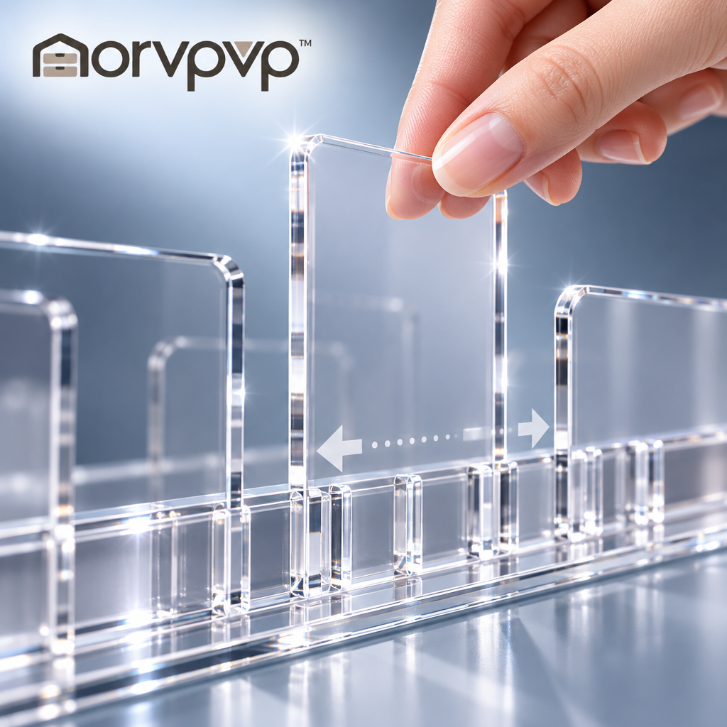 morvpvp™ FormaBag Handbag Organizer Shelf Dividers, 8-Piece Clear Acrylic Purse Storage Separators for Closet Shelves, Tote Bags, Wallets & Fashion Accessories