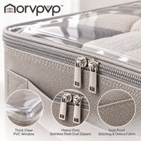 morvpvp™ LowNest Under Bed Storage Containers with Wheels, 2-Pack Rolling Clothes Organizer Bins with Lids for Blankets, Seasonal Clothing, Shoes & Bedroom Storage