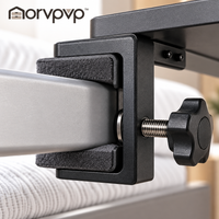 morvpvp™ BedsideArc Clip-On Bed Shelf, Compact Bedside Organizer Tray with Phone Slot & Adjustable Clamp for Books, Glasses, Remotes & Small Bedroom Essentials
