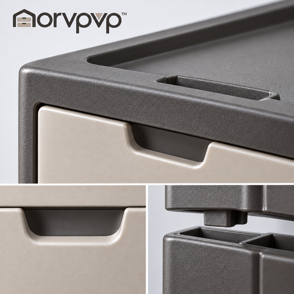 morvpvp™ StackForm Stackable Storage Drawer Boxes, 3-Piece Modular Plastic Organizer Drawers for Bedroom Closets, Dresser Accessories, Clothing & Household Essentials