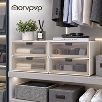 morvpvp™ StackForm Stackable Storage Drawer Boxes, 3-Piece Modular Plastic Organizer Drawers for Bedroom Closets, Dresser Accessories, Clothing & Household Essentials